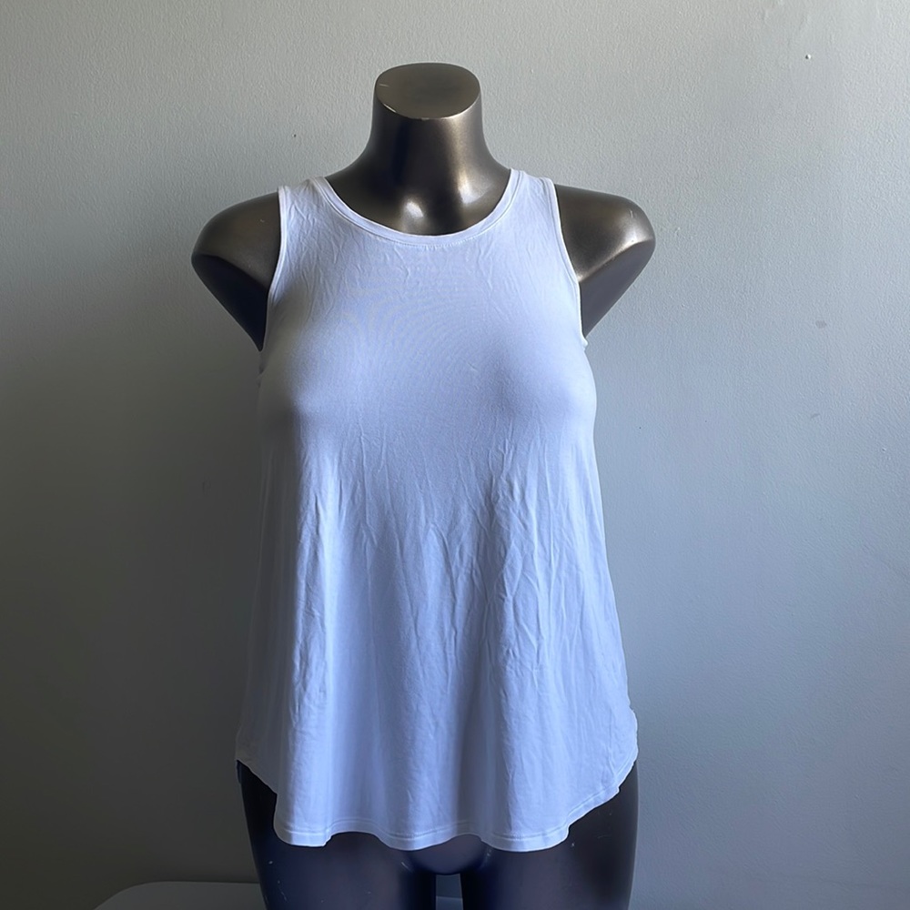 White Old Navy Luxe Tank Top Size Small .